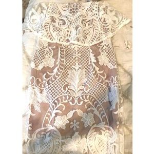 Lace strapless dress